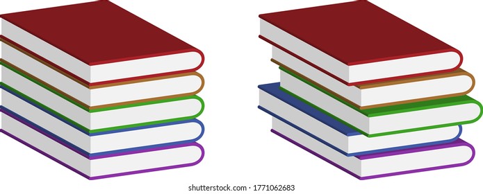 Stack of books. Vector illustration.