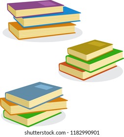 Stack of Books Vector Illustration Icon