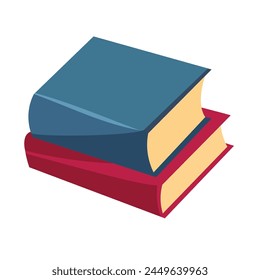 Stack of books vector illustration, two thick book icon, encyclopedia or dictionary clipart

