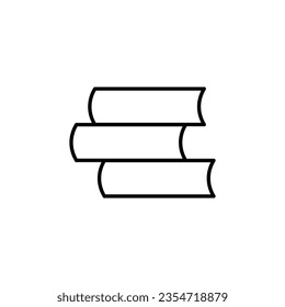 Stack of Books Vector Linear Icon. Perfect for design, infographics, web sites, apps. 