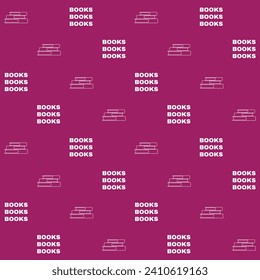 Stack Of Books Vector Seamless Pattern