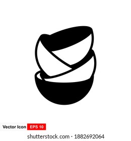 Icono de pila de bolos. ilustración vectorial.