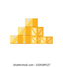 stack box carton isolated icon