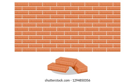 Stack of Bricks Vector Illustration