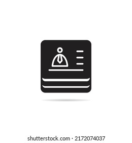 stack of business cards icon vector illustration