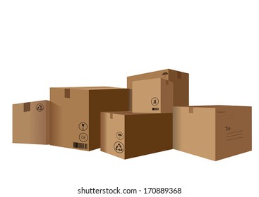 stack of Cardboard Boxes