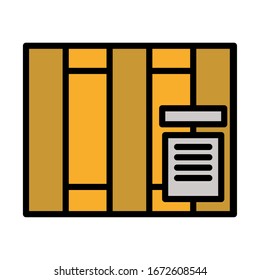 stack of cardboard boxes on white background vector illustration design