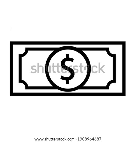 A stack of cash money or dollar bills outline icon. linear style sign, for mobile ui concept app and web design. Money simple line icon. Symbol logo illustration. Pixel perfect graphics. Vector EPS 10