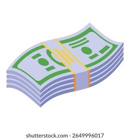 A pilha de dinheiro em dinheiro está crescendo, representando o sucesso do investimento, a riqueza e a abundância financeira