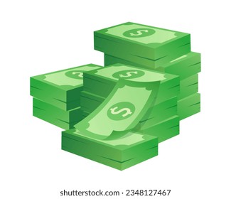 Symbol für Bargeld mit Dollar-Zeichen. Money Cash, isometrische Illustration. Bargeld, Zahlungsmittel und Finanzposten.