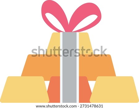 A stack of chocolate bars tied with a pink ribbon, creating a festive and appealing presentation