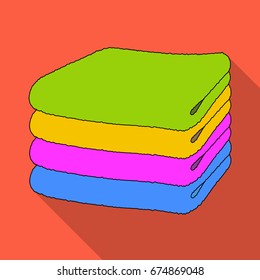 A stack of clean linen.Suhaya cleaning single icon in flat style vector symbol stock illustration web.
