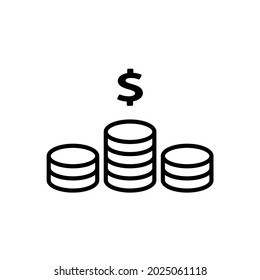 Stack of coin icon, eps 10