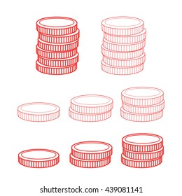 Stack of coins. Coins