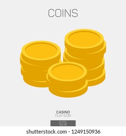 Stack of coins color icon