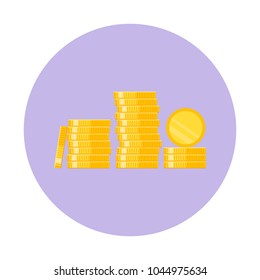 A stack of coins color icon, logo