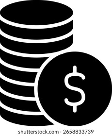 Münzstapel mit Dollarzeichen