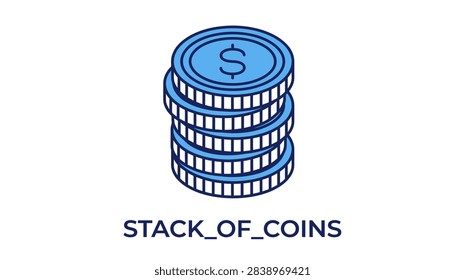 Stack of coins with dollar sign
