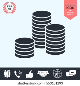 Stack of coins icon