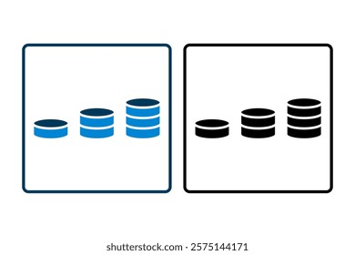 Stack of Coins icon. icon related to Payment. suitable for web site, app, user interfaces, printable etc. solid icon style. simple vector design editable