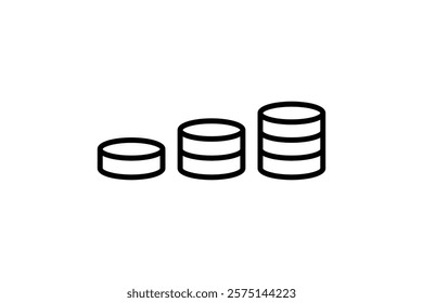 Stack of Coins icon. icon related to Payment. suitable for web site, app, user interfaces, printable etc. line icon style. simple vector design editable