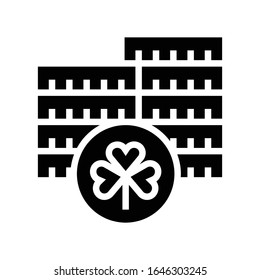 Stack of coins icon, Saint patrick's day related vector illustration