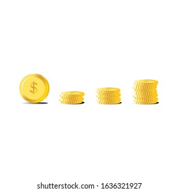 stack of coins illustration. Illustration about saving money to more money in the future