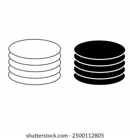 stack of coins isolated white background
