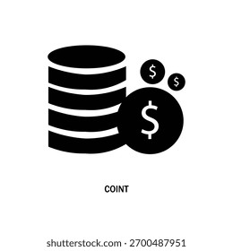 Pilha de moedas símbolo de dólar ícone de vetor preto ilustração