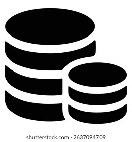 Stack of coins money icon