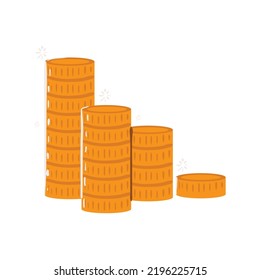 stack of coins money icon isolated