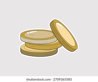 Pila de monedas: Perfecto para finanzas, ahorros, inversiones o conceptos bancarios en una ilustración simple y limpia