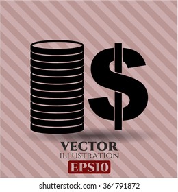 Stack of coins symbol