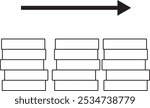 A stack of coins that remains in a steady state, neither increasing nor decreasing