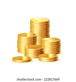 Stack Of Coins, Vector