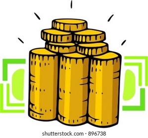 Stack of coins.Vector illustration