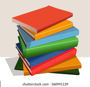 Stack of color books
