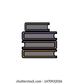 Stack of color books isolated vector illustration