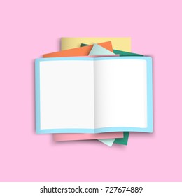 Stack of colored book,design conceptual
