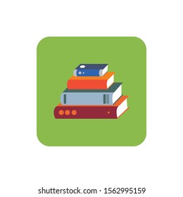stack of colored close books in isometric view.book icon vector illustration