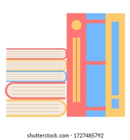 pila de libros coloridos diseño plano