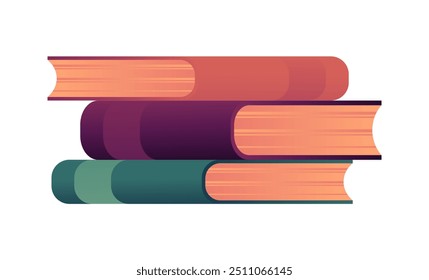 uma pilha de livros coloridos em uma ilustração vetorial plana representando conhecimento e educação projetada com simplicidade e minimalismo perfeito para materiais educacionais e sites