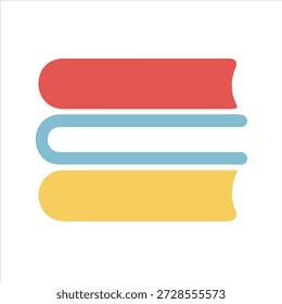 Pilha de ilustração de livros coloridos para aprender