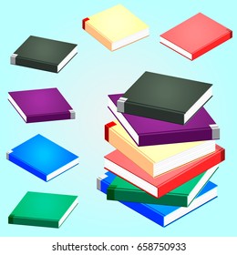 Stack of Colorful Education Books