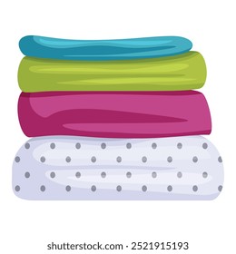 Pilha de tecido colorido e padronizado sentado em cima do outro