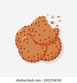 Stack cookies icon vector design