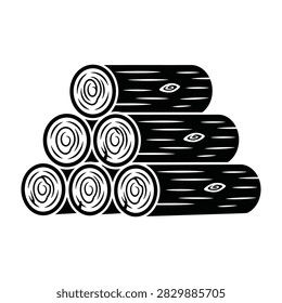 a stack of cut logs woodpile timber firewood for burning or construction purposes
