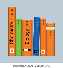 Stack of different books. Vivid images, metaphor for education, obtaining new knowledge, selfdevelopment. Library, literature, poems, stories. Pile of books. Cartoon isometric vector illustration