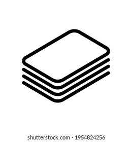 Stack of documents of papers, business icon. Black icon on white background