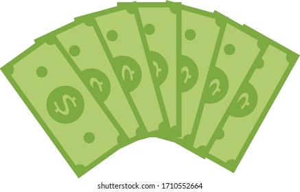 stack of dollars icon on white background. flat style. stack of money icon for your web site design, logo, app, UI. cash symbol. money sign. 